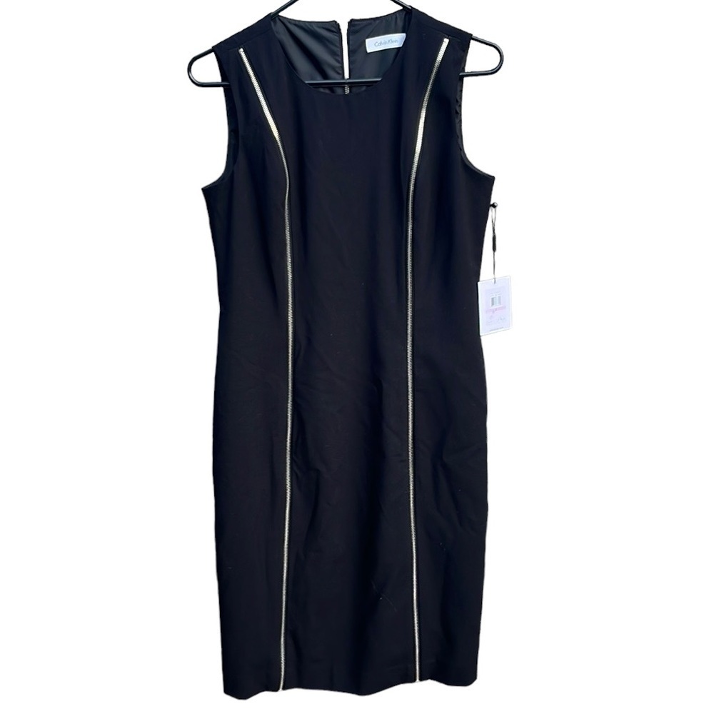NWT Calvin Klein Zipper Accent Sheath Dress